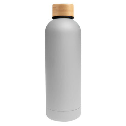 17 oz. Stainless Steel Bottle with Bamboo Lid