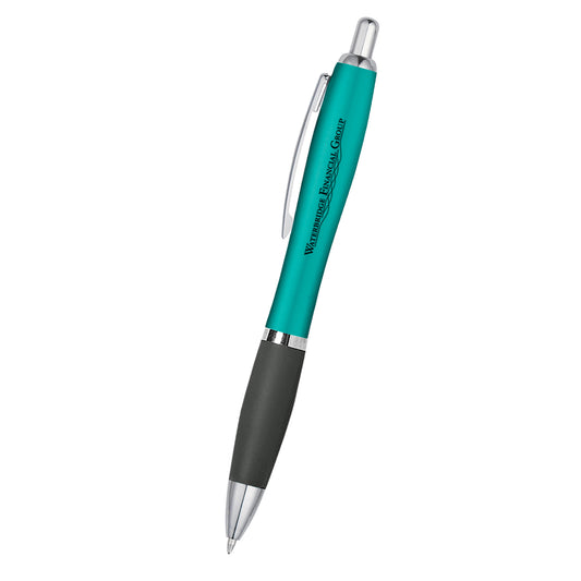 Wide Barrel Silky Pen with Rubberized Grip